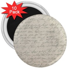 Handwritten Letter 2 3  Magnets (10 Pack)  by vintage2030