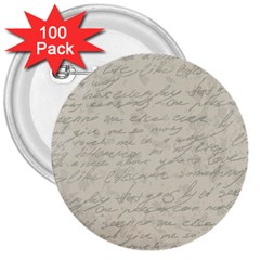 Handwritten Letter 2 3  Buttons (100 Pack)  by vintage2030