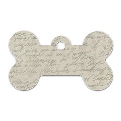 Handwritten Letter 2 Dog Tag Bone (two Sides) by vintage2030