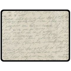 Handwritten Letter 2 Double Sided Fleece Blanket (large)  by vintage2030