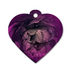 Wonderful Flower In Ultra Violet Colors Dog Tag Heart (two Sides) by FantasyWorld7