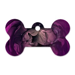 Wonderful Flower In Ultra Violet Colors Dog Tag Bone (two Sides) by FantasyWorld7