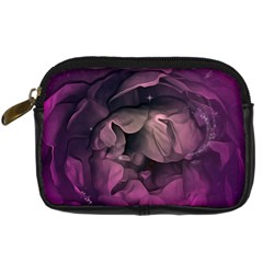 Wonderful Flower In Ultra Violet Colors Digital Camera Leather Case by FantasyWorld7