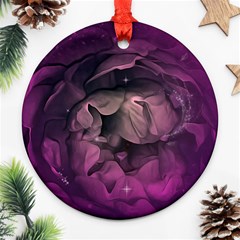 Wonderful Flower In Ultra Violet Colors Ornament (round) by FantasyWorld7