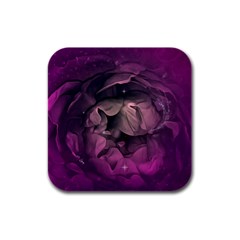 Wonderful Flower In Ultra Violet Colors Rubber Square Coaster (4 Pack)  by FantasyWorld7