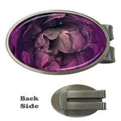 Wonderful Flower In Ultra Violet Colors Money Clips (oval)  by FantasyWorld7