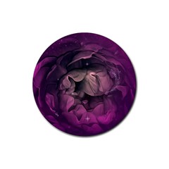 Wonderful Flower In Ultra Violet Colors Rubber Coaster (round)  by FantasyWorld7