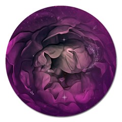 Wonderful Flower In Ultra Violet Colors Magnet 5  (round) by FantasyWorld7