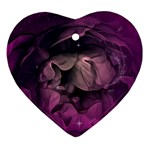 Wonderful Flower In Ultra Violet Colors Heart Ornament (Two Sides) Front