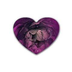 Wonderful Flower In Ultra Violet Colors Rubber Coaster (heart)  by FantasyWorld7