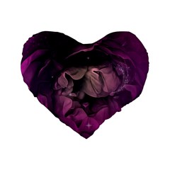 Wonderful Flower In Ultra Violet Colors Standard 16  Premium Flano Heart Shape Cushions by FantasyWorld7