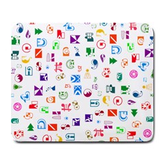 Colorful Abstract Symbols Large Mousepads by FunnyCow