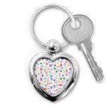 Colorful Abstract Symbols Key Chains (Heart)  Front