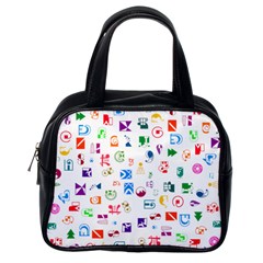 Colorful Abstract Symbols Classic Handbag (one Side) by FunnyCow