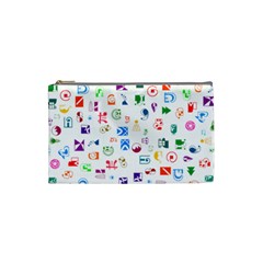 Colorful Abstract Symbols Cosmetic Bag (small) by FunnyCow