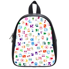 Colorful Abstract Symbols School Bag (small) by FunnyCow