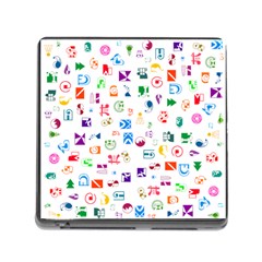 Colorful Abstract Symbols Memory Card Reader (square 5 Slot) by FunnyCow