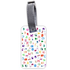 Colorful Abstract Symbols Luggage Tags (one Side)  by FunnyCow