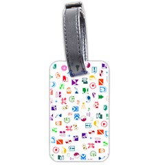 Colorful Abstract Symbols Luggage Tags (two Sides) by FunnyCow