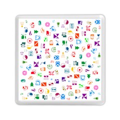 Colorful Abstract Symbols Memory Card Reader (square) by FunnyCow