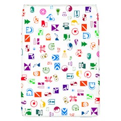 Colorful Abstract Symbols Removable Flap Cover (l) by FunnyCow