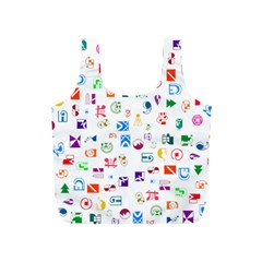 Colorful Abstract Symbols Full Print Recycle Bag (s) by FunnyCow