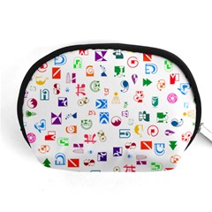 Colorful Abstract Symbols Accessory Pouch (medium) by FunnyCow