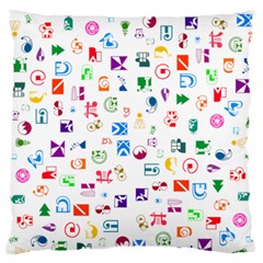 Colorful Abstract Symbols Standard Flano Cushion Case (two Sides) by FunnyCow