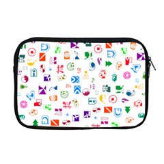 Colorful Abstract Symbols Apple Macbook Pro 17  Zipper Case by FunnyCow