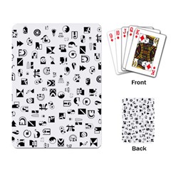 Black Abstract Symbols Playing Card by FunnyCow