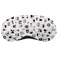 Black Abstract Symbols Sleeping Masks by FunnyCow