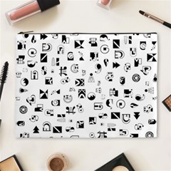 Black Abstract Symbols Cosmetic Bag (xl) by FunnyCow