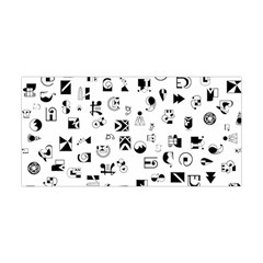 Black Abstract Symbols Yoga Headband by FunnyCow