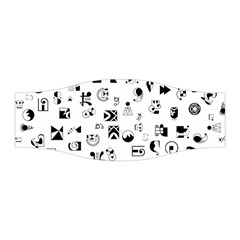 Black Abstract Symbols Stretchable Headband by FunnyCow