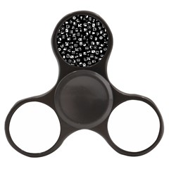 White On Black Abstract Symbols Finger Spinner