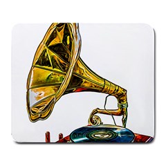 Vintage Gramophone Large Mousepads by FunnyCow