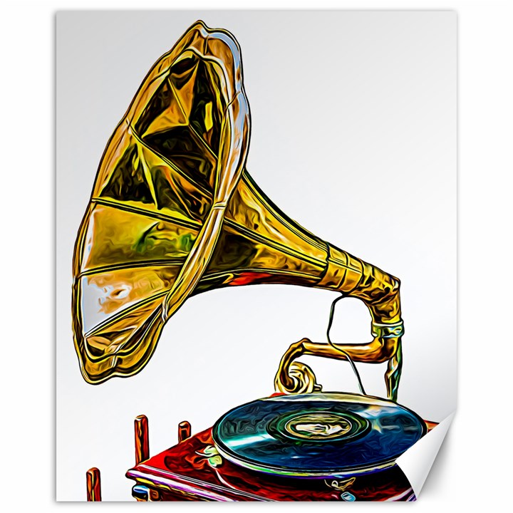 Vintage Gramophone Canvas 16  x 20 