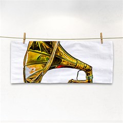 Vintage Gramophone Hand Towel by FunnyCow