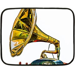 Vintage Gramophone Fleece Blanket (mini) by FunnyCow