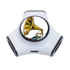 Vintage Gramophone 3-port Usb Hub