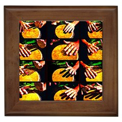 Drum Beat Collage Framed Tiles by FunnyCow