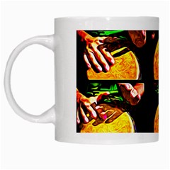 Drum Beat Collage White Mugs by FunnyCow