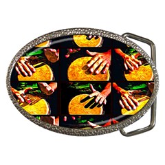 Drum Beat Collage Belt Buckles by FunnyCow