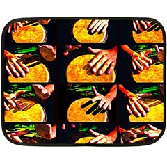 Drum Beat Collage Fleece Blanket (mini) by FunnyCow