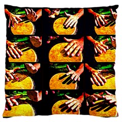 Drum Beat Collage Standard Flano Cushion Case (one Side) by FunnyCow