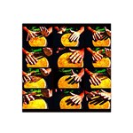 Drum Beat Collage Satin Bandana Scarf Front