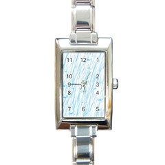 Let It Rain Rectangle Italian Charm Watch by FunnyCow