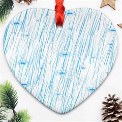 Let It Rain Heart Ornament (two Sides) by FunnyCow