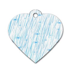 Let It Rain Dog Tag Heart (one Side) by FunnyCow