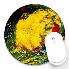 Yellow Chik Round Mousepads by bestdesignintheworld